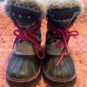 LONDON FOG BOOTS worn once! toddler/little girl size 13